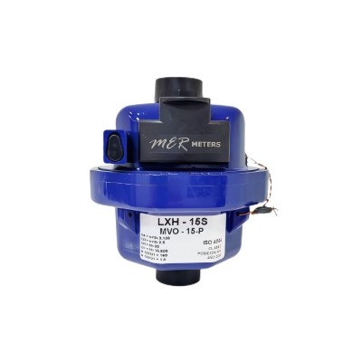 Medidor de Agua Potable MVO15P R160 DN15 Qmax.3m3/h Rosca G¾ plástico